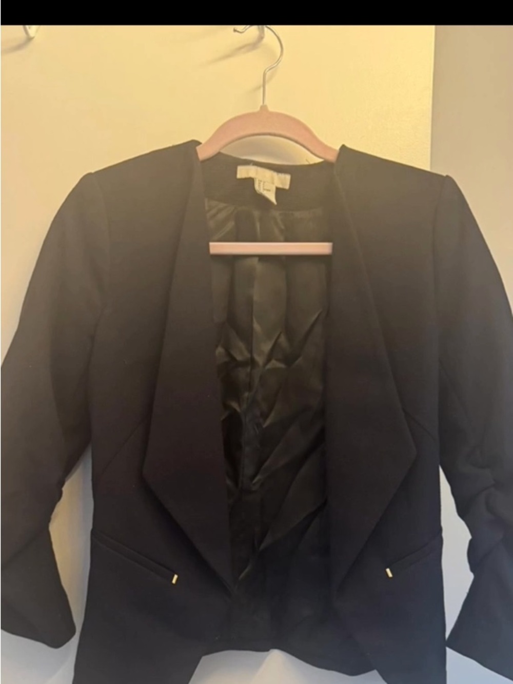 Classic Navy fitted  Women's Blazer Jacket - Tailored Open Front